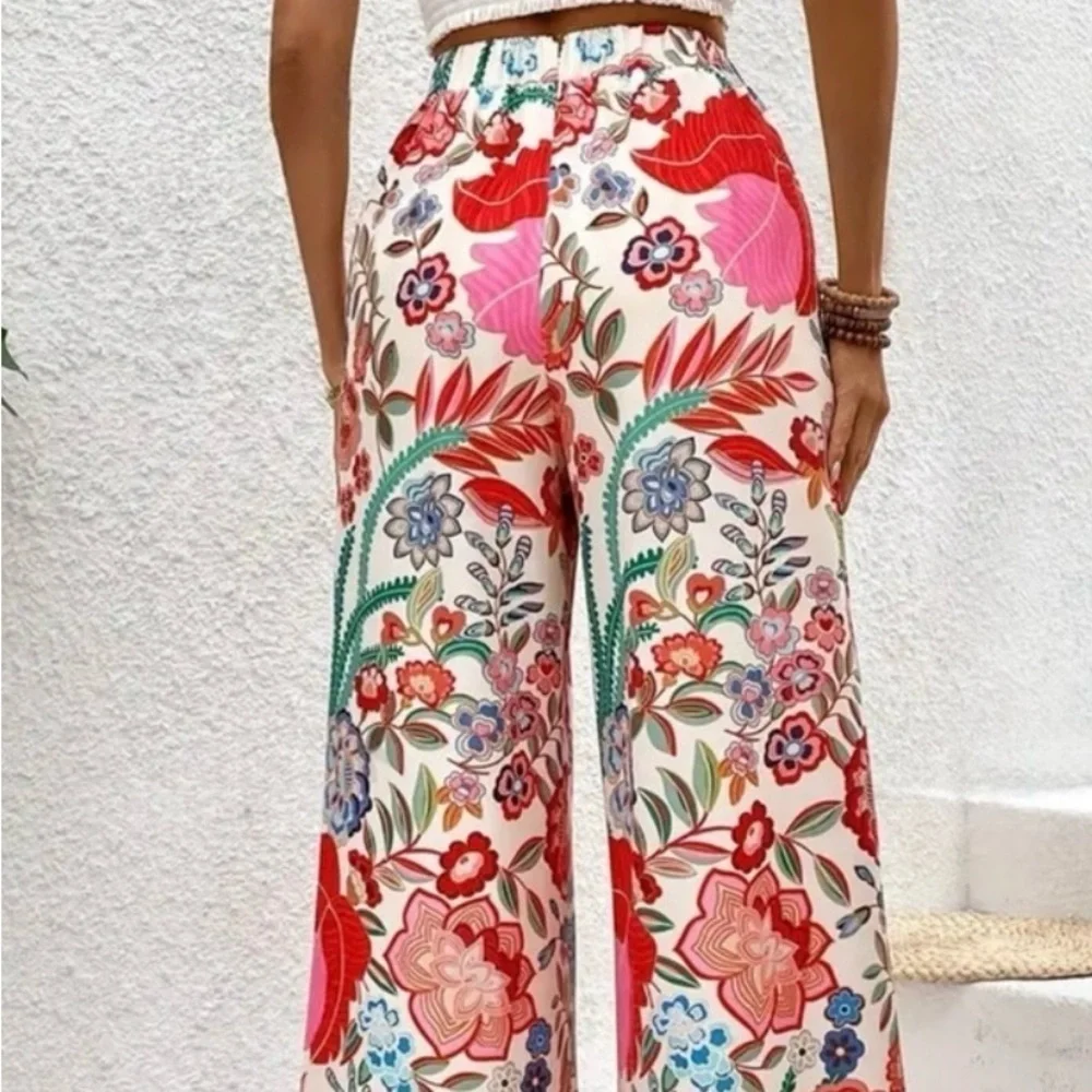 Floral Palazzo Pants - Size Small - Picture 2 of 4